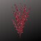 22" Burgundy Glitter Boxwood Spray – Artificial Dark Red Sequin Leaf Stem for Christmas